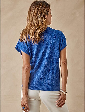 Pull col V manches T avec laine - DAXON