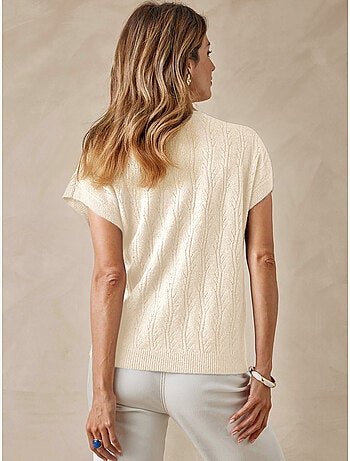 Pull col V manches T avec laine - DAXON