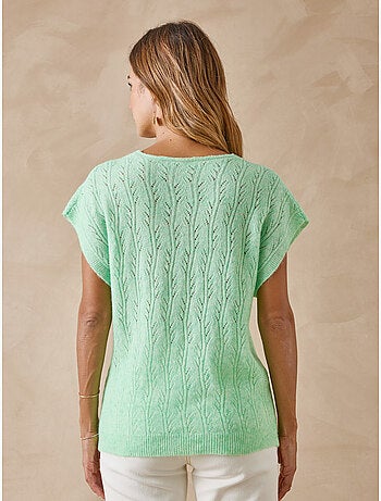 Pull col V manches T avec laine - DAXON