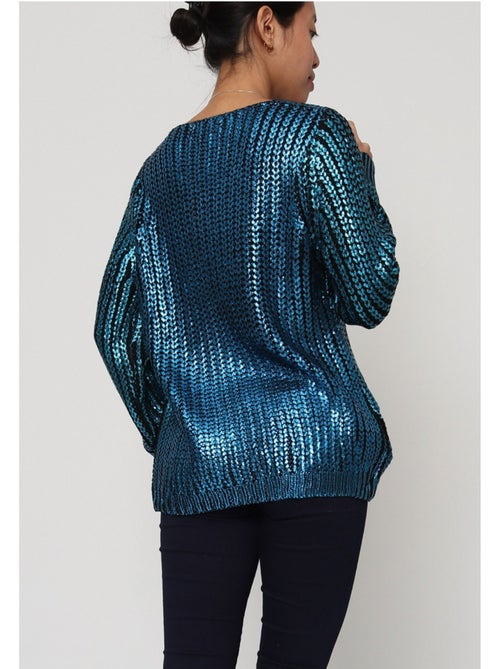 Pull col v Métallisé Kebello - Kiabi