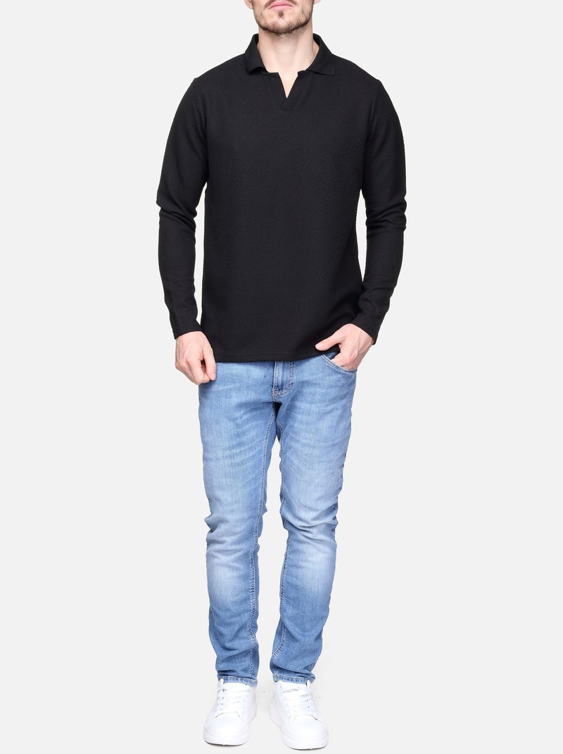 Pull col v Noir - Kiabi