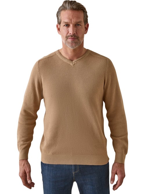 Pull col V pur coton - DAXON - Kiabi