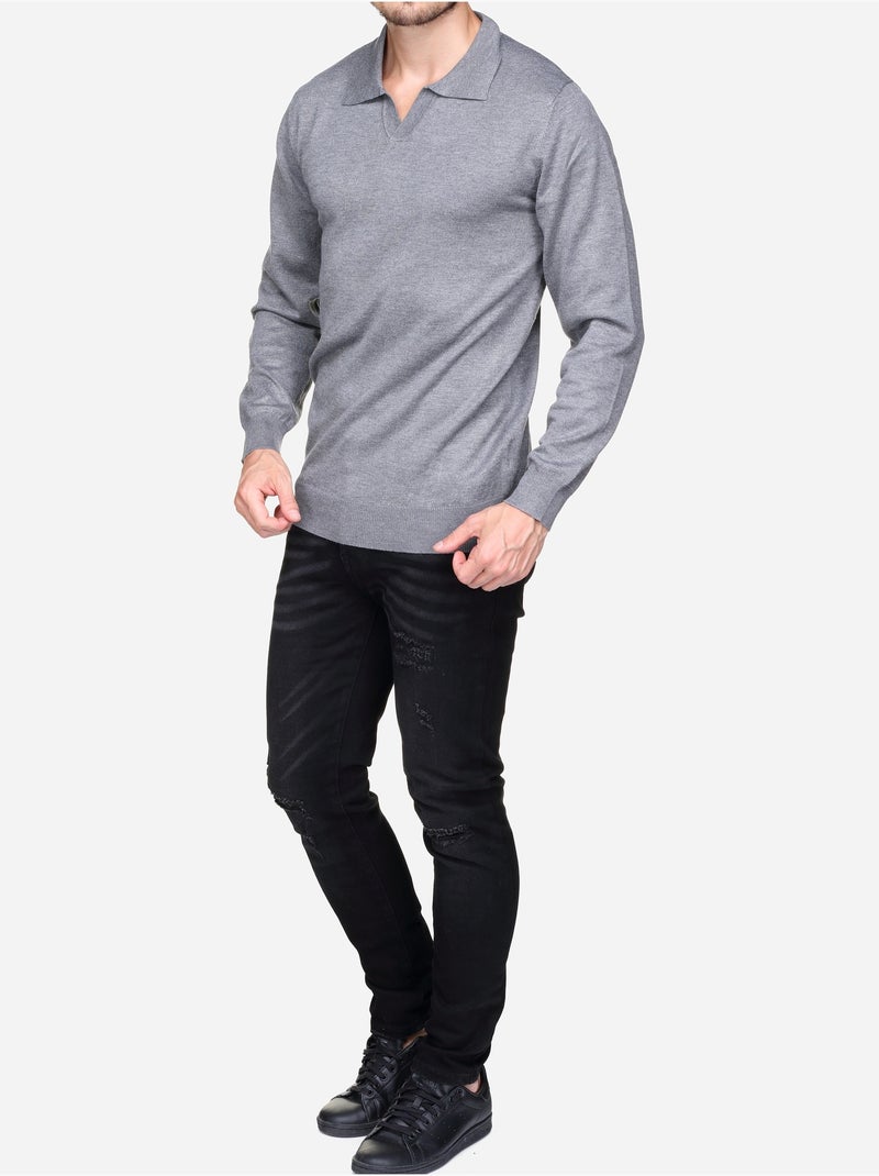 Pull col zip - Frilivin Gris - Kiabi