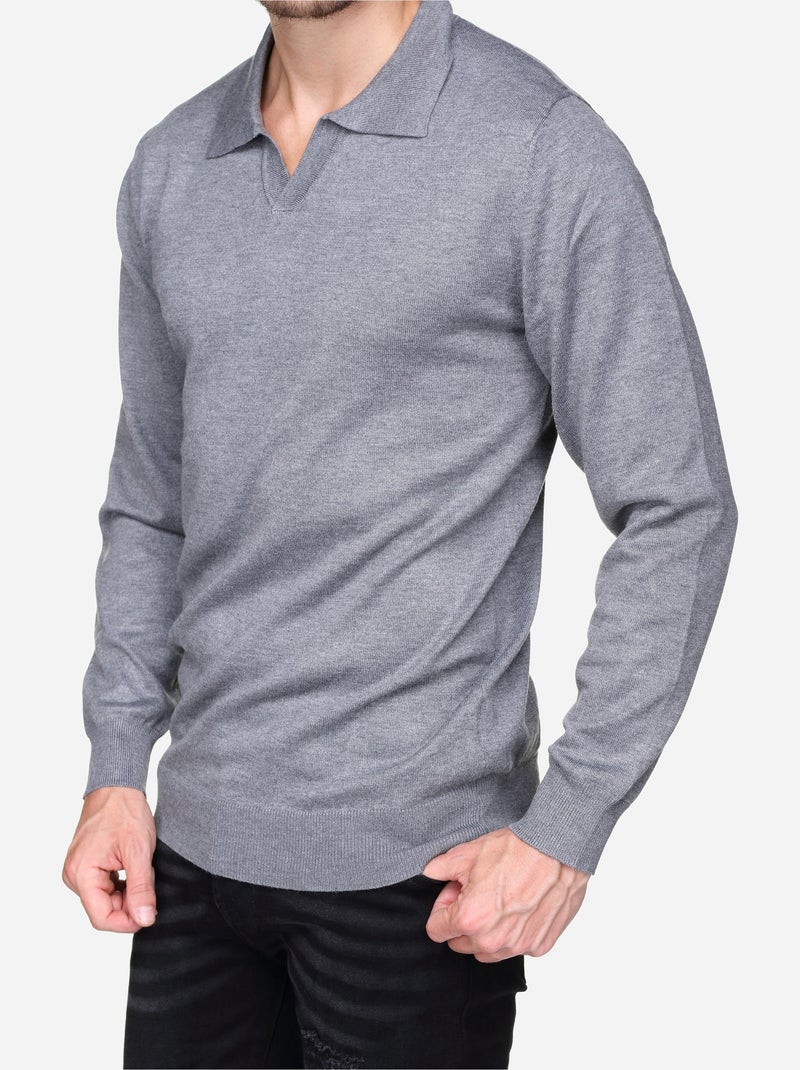 Pull col zip Noir - Kiabi