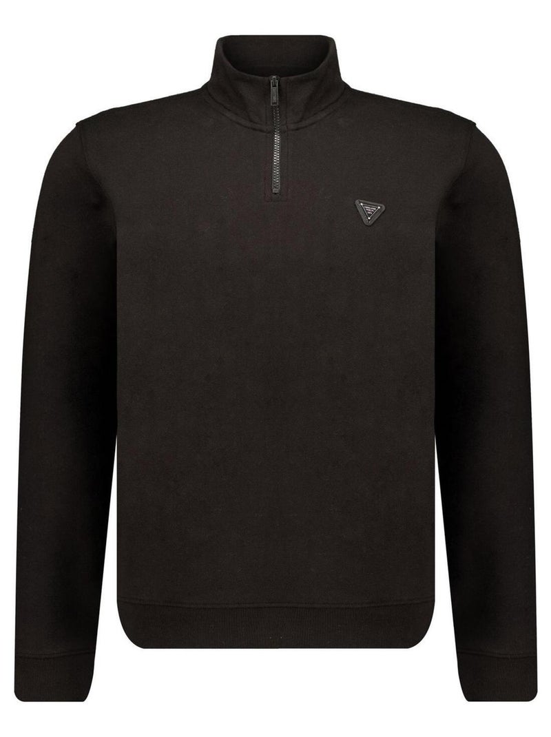 Pull col zippé en coton  'Deeluxe' Noir - Kiabi