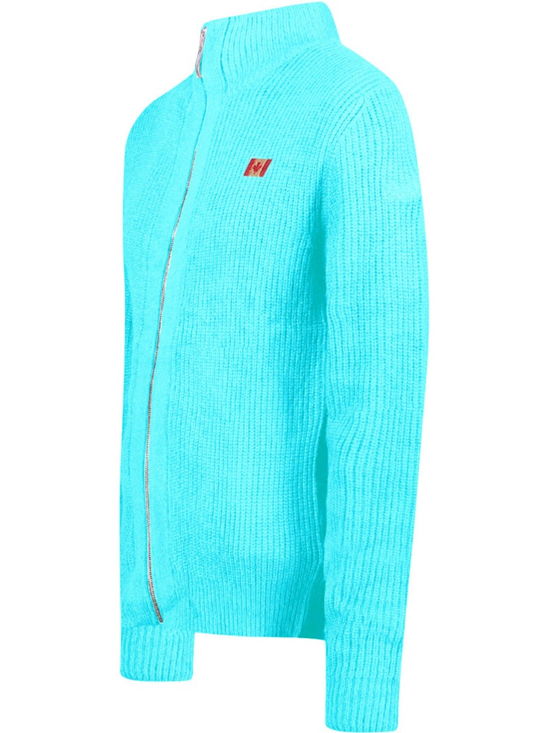 Pull col zippé flexibleak – canadian peak Bleu ciel - Kiabi