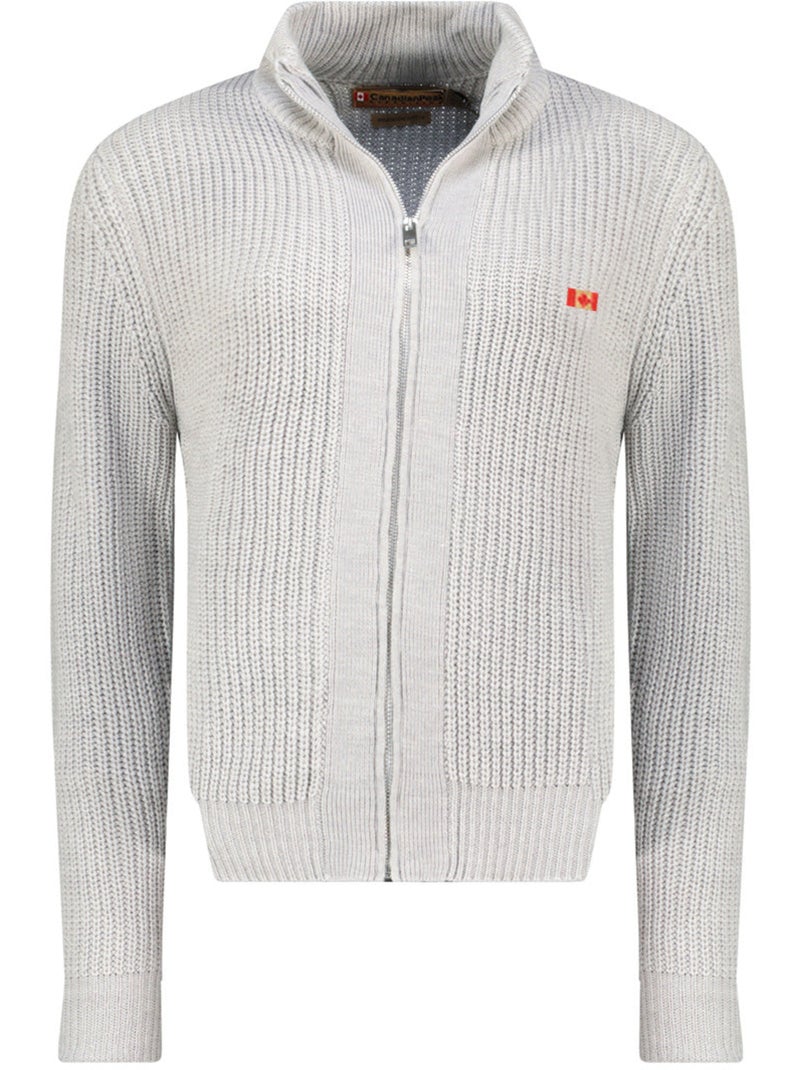 Pull col zippé flexibleak – canadian peak Gris clair - Kiabi
