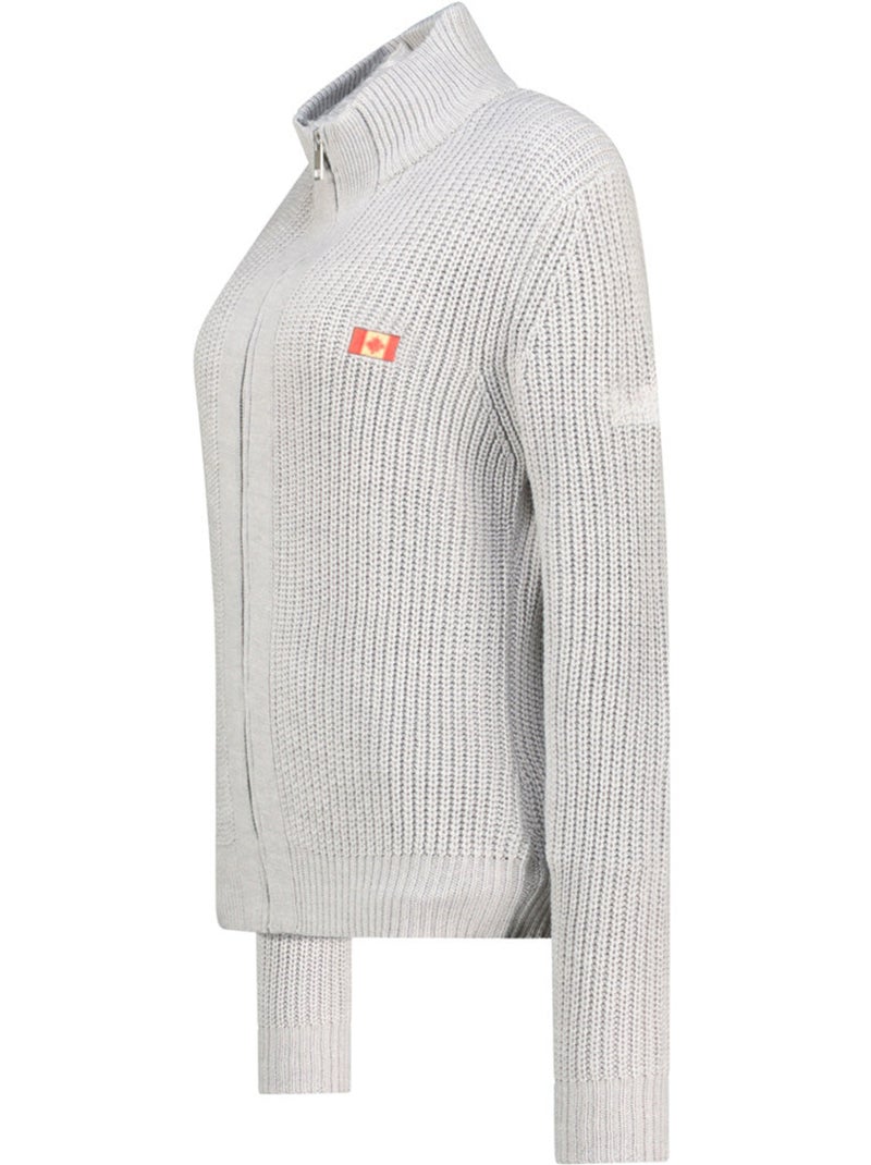 Pull col zippé flexibleak – canadian peak Gris clair - Kiabi