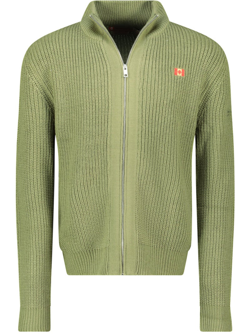 Pull col zippé flexibleak – canadian peak Vert olive - Kiabi