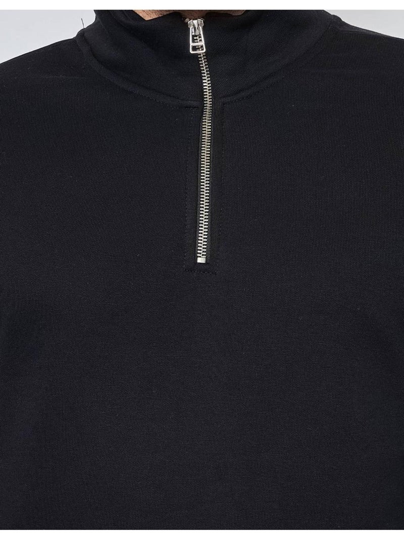 Pull Col Zippé Kebello Noir Noir - Kiabi