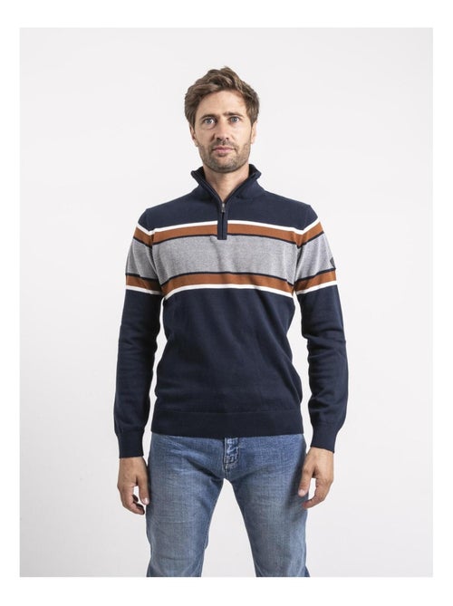 Pull col zippé LOGONAL - Kiabi