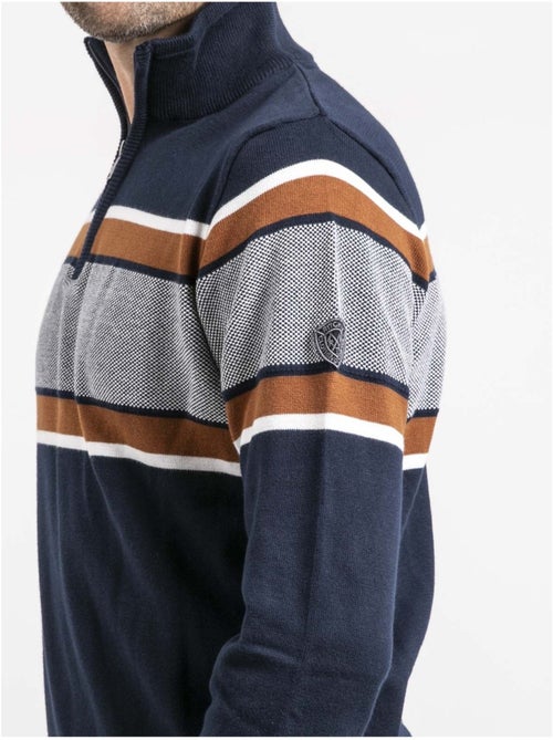 Pull col zippé LOGONAL - Kiabi
