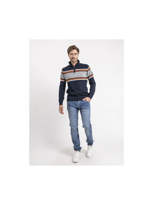 Pull col zippé LOGONAL - Kiabi