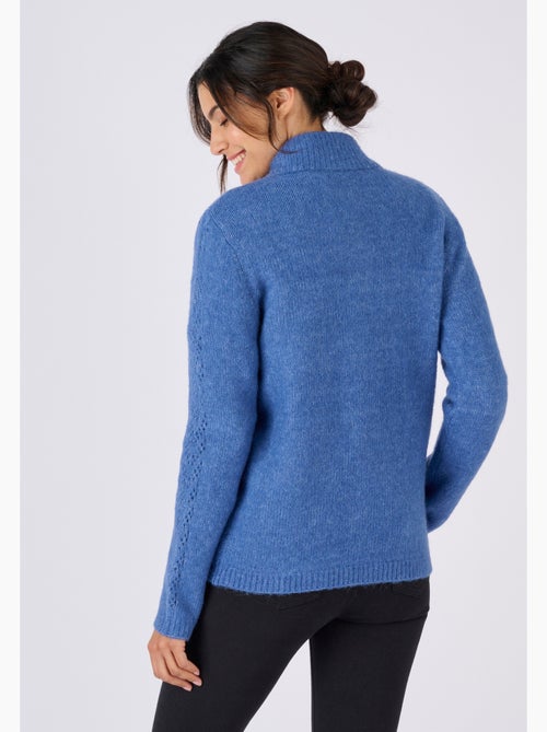 Pull col zippé mélange alpaga - Damart - Kiabi