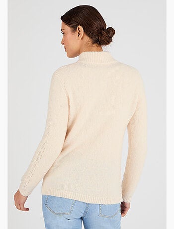 Pull col zippé mélange alpaga - Damart
