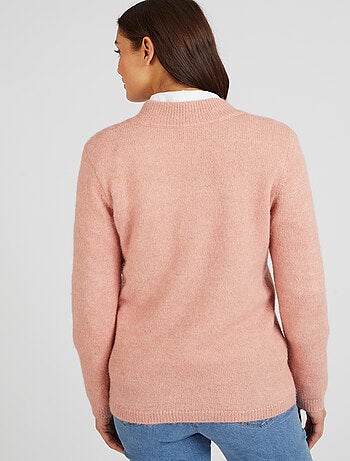Pull col zippé mélange alpaga - damart