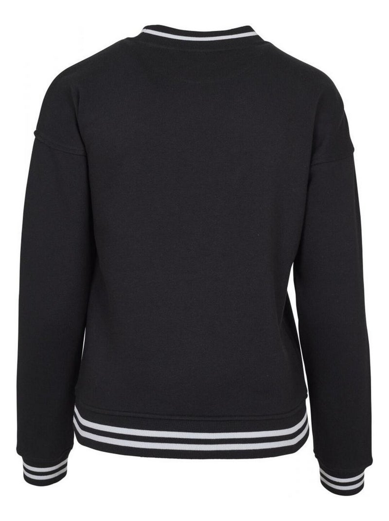 Pull college - build your brand Noir Blanc - Kiabi