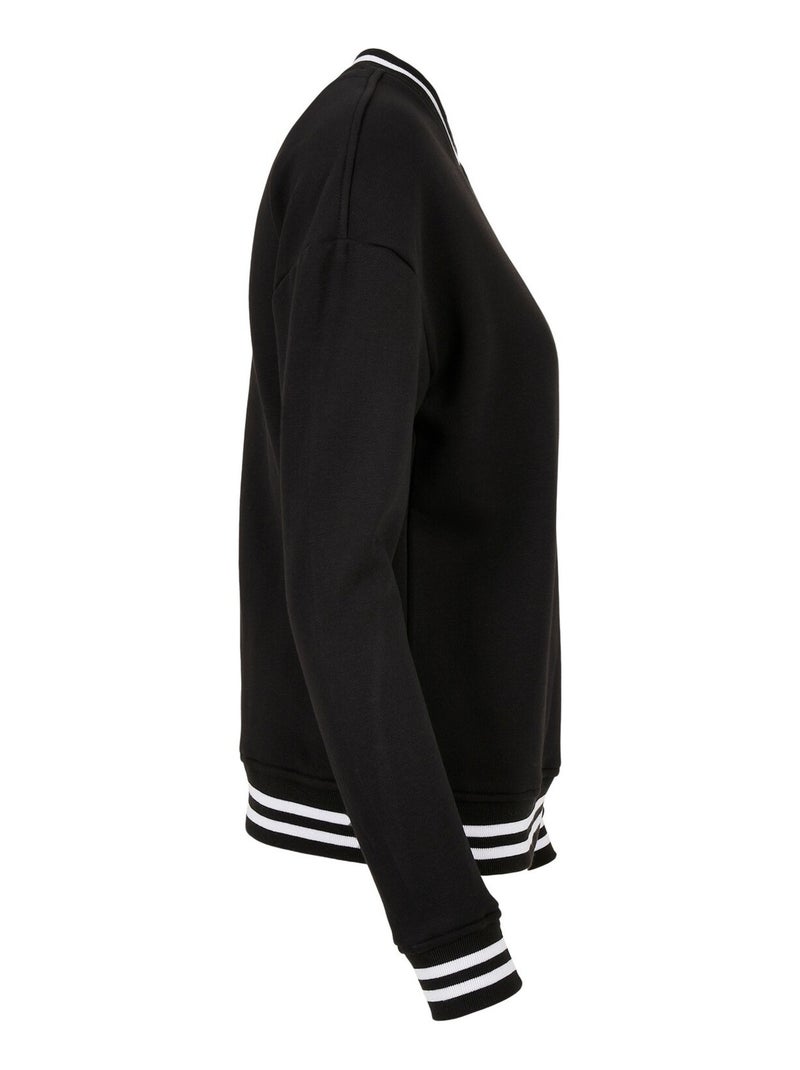 Pull college - build your brand Noir Blanc - Kiabi