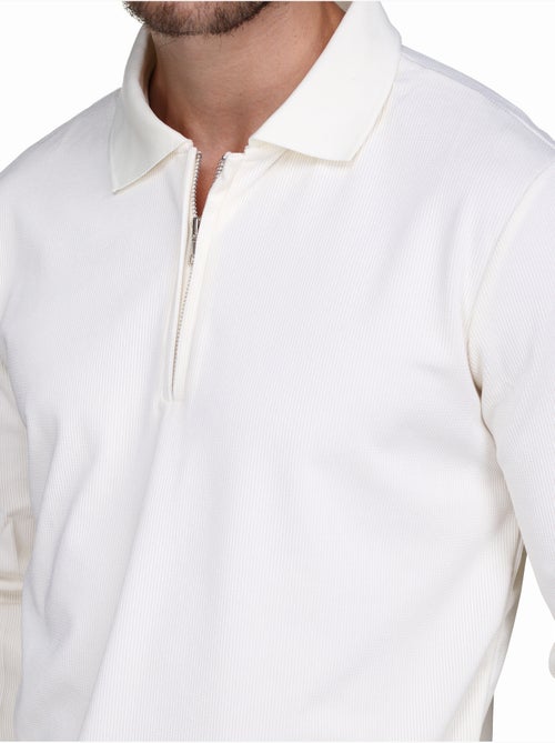 Pull colo polo zippé - Kiabi