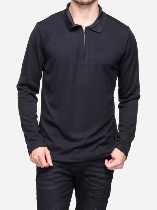Pull colo polo zippé - Kiabi