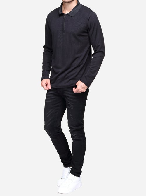 Pull colo polo zippé - Kiabi