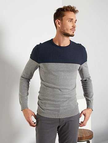 Pull color block éco-conçu +1m90