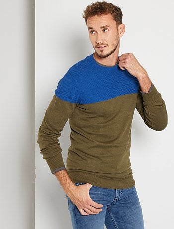 Pull color block éco-conçu +1m90