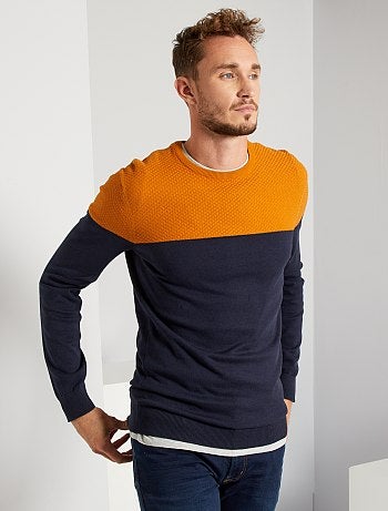 Pull color block éco-conçu +1m90
