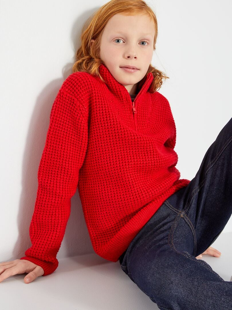 Pull rouge garçon - Tartine et Chocolat