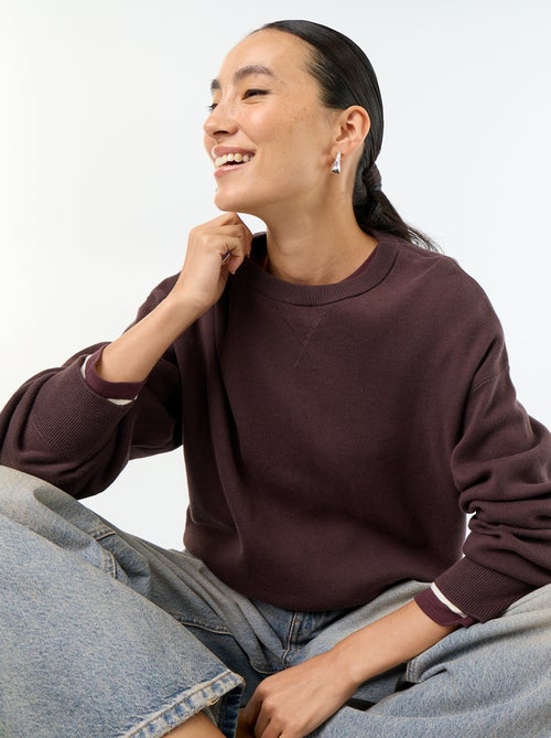 Pull coloré en coton épais - Kiabi