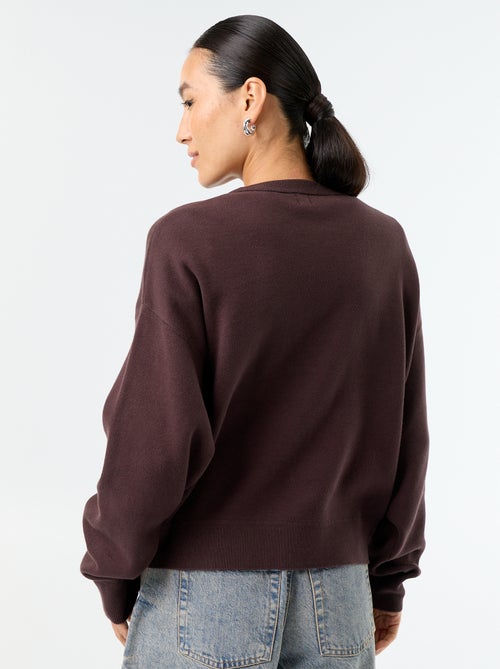 Pull coloré en coton épais - Kiabi