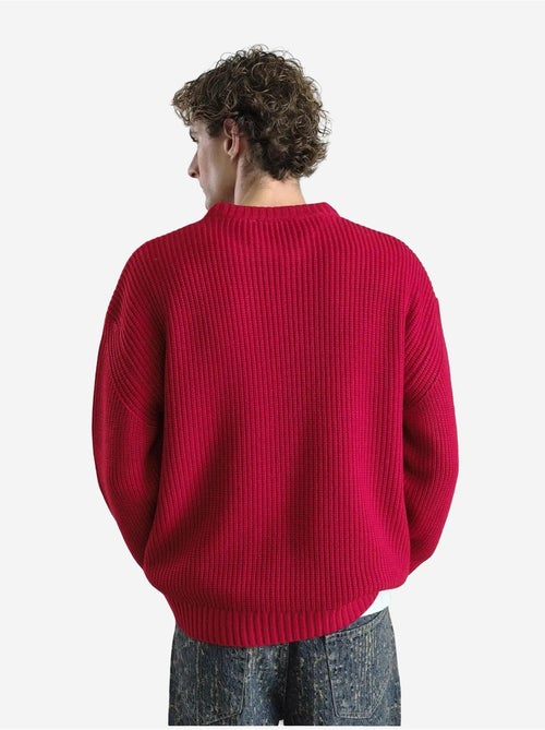Pull comfort fit en maille côtelée à col rond giesto - Kiabi
