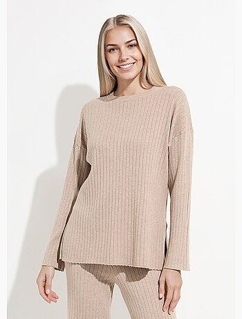 Pull confort avec maille cotes plates - AFIBEL
