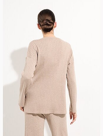 Pull confort avec maille cotes plates - AFIBEL