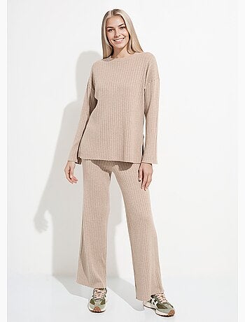 Pull confort avec maille cotes plates - AFIBEL