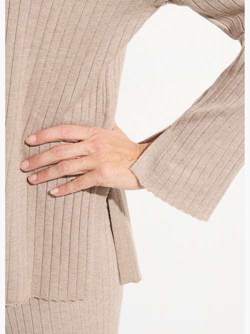 Pull confort avec maille cotes plates - AFIBEL - Kiabi