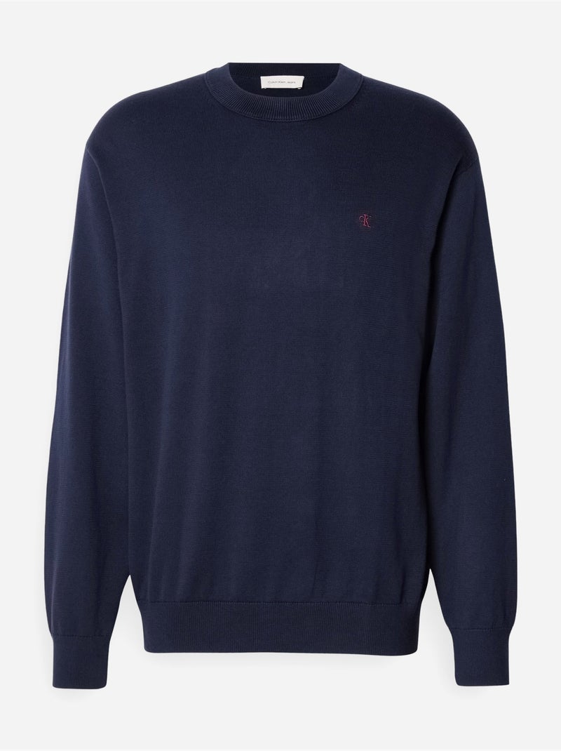 Pull côtelé - Calvin Klein Bleu foncé - Kiabi