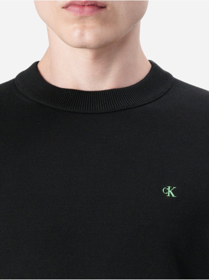 Pull côtelé - Calvin Klein Noir - Kiabi