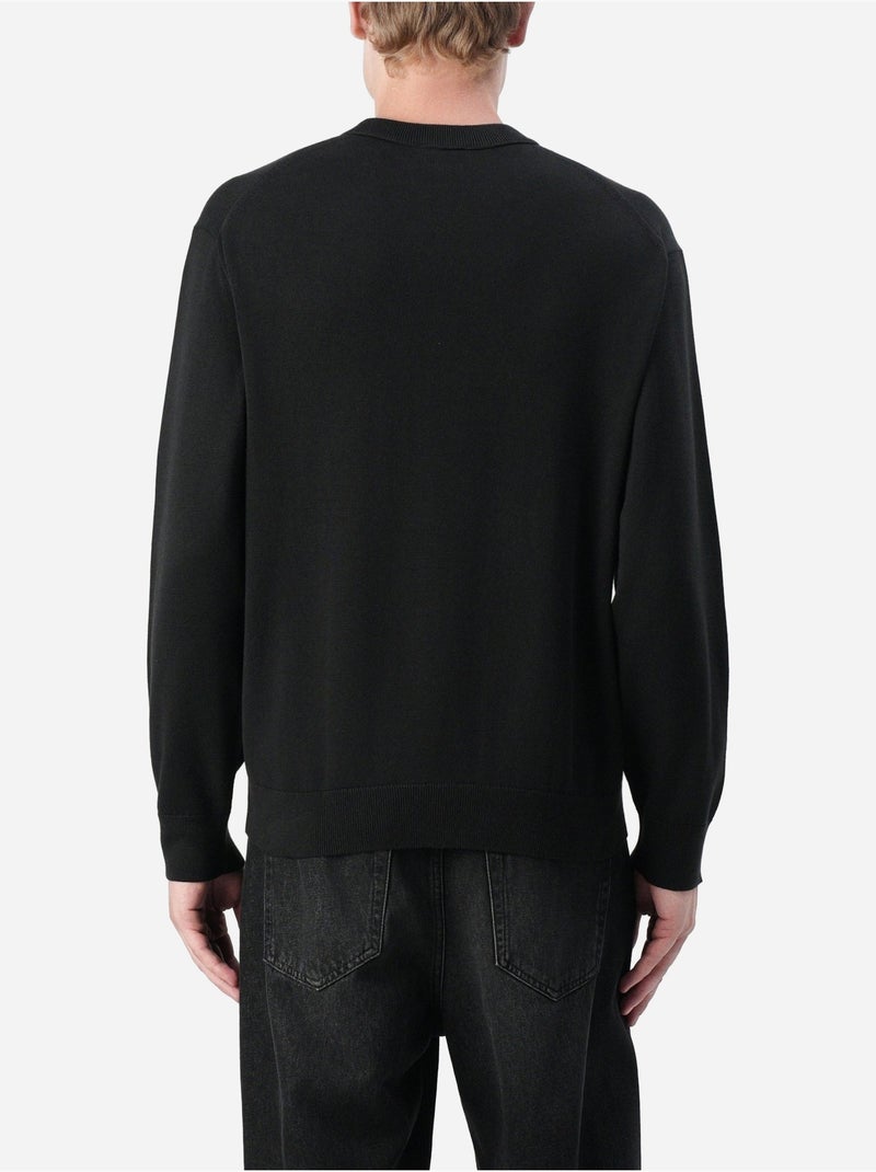 Pull côtelé - Calvin Klein Noir - Kiabi