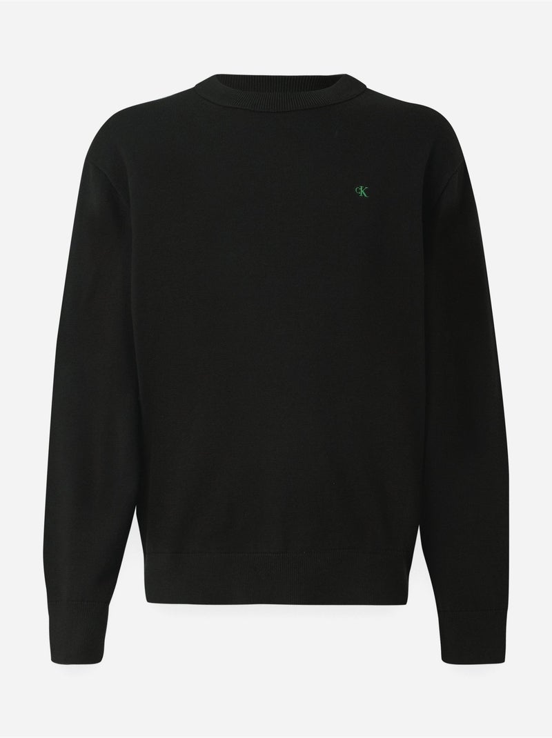Pull côtelé - Calvin Klein Noir - Kiabi