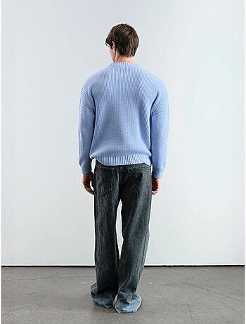 Pull côtelé à col rond giesto comfort fit