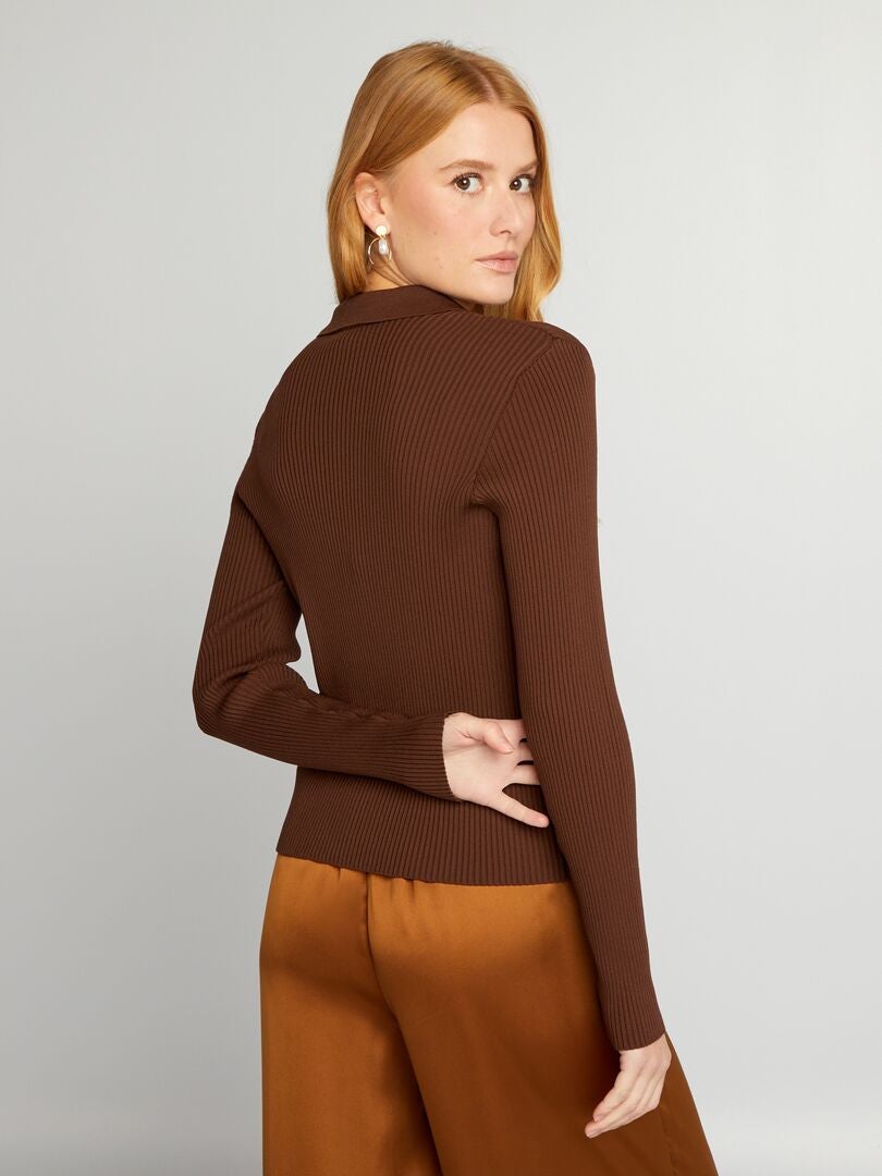 Pull Antonio Melani Col V Marron – Taille M, Occasion En Excellent état