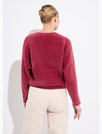 Pull côtelé col rond sans emmanchures boîte - Afibel