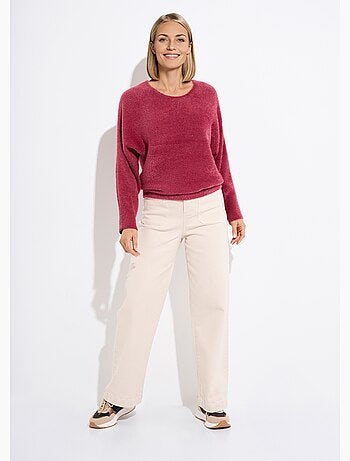 Pull côtelé col rond sans emmanchures boîte - Afibel