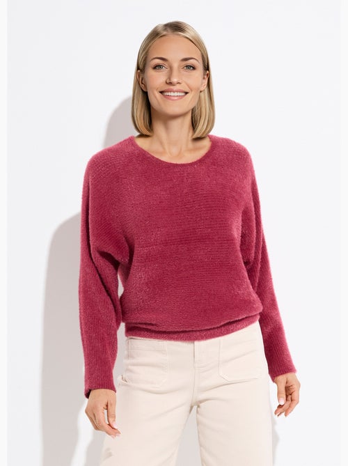 Pull côtelé col rond sans emmanchures boîte - Afibel - Kiabi