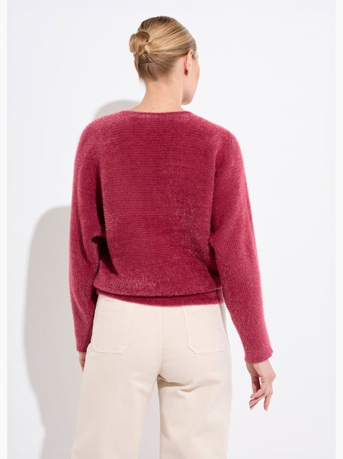 Pull côtelé col rond sans emmanchures boîte - Afibel - Kiabi