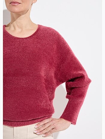 Pull côtelé col rond sans emmanchures boîte