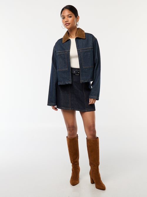 Pull côtelé manches longues - Kiabi