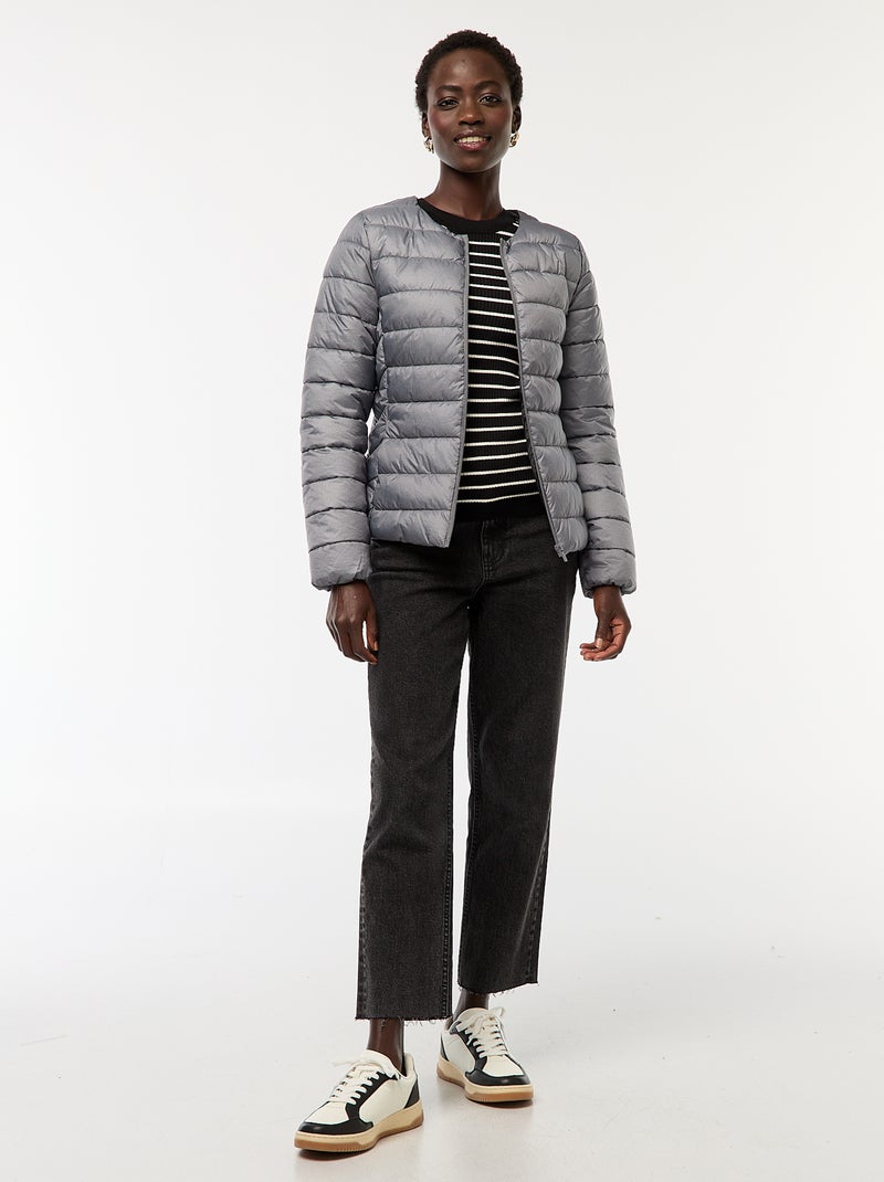 Pull côtelé manches longues Noir - Kiabi