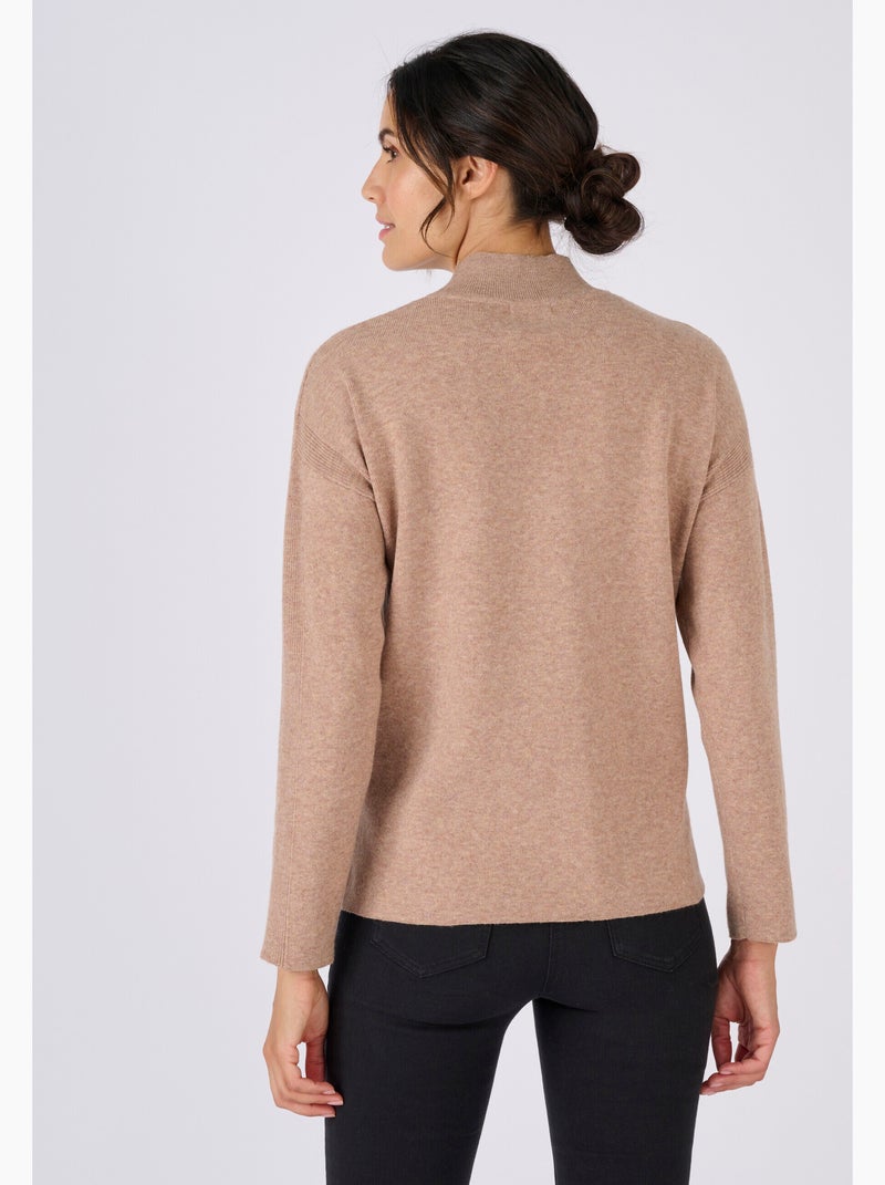 Pull côtelé Thermolactyl - Damart Marron - Kiabi